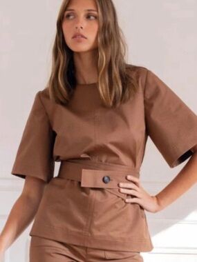 Rosae Paris top in cafe brown